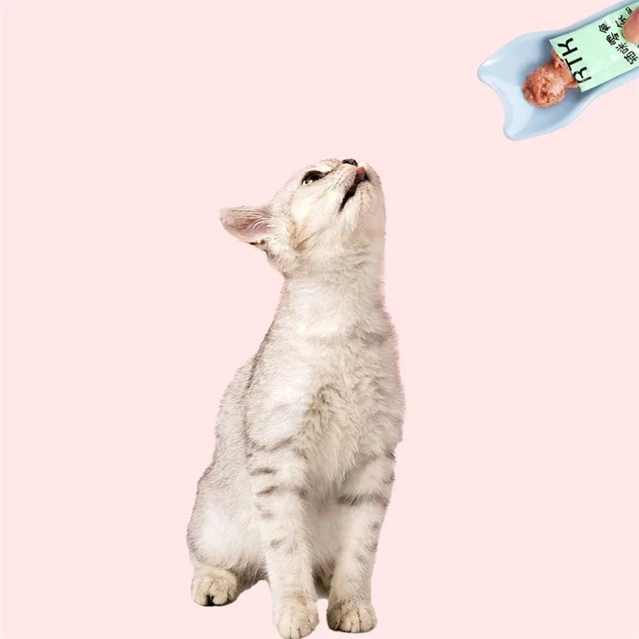Cat Strip Squeeze Spoon Cat Bar Feeder Pet Food Spoon Pet Supplies Spoon Licking Wet Cat Handling Pet Liquid Snacks Feeding Tool
