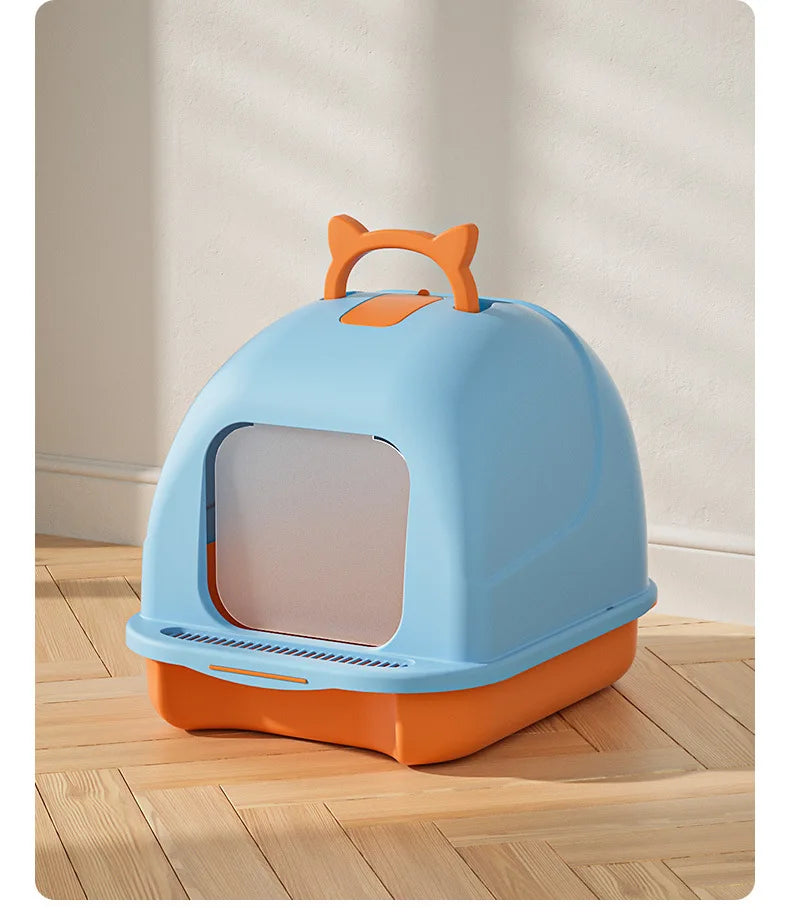 Fully Enclosed Cat Litter Box Large Cat Litter Box Anti-Splashing and Deodorizing Toilet Pet Supplies