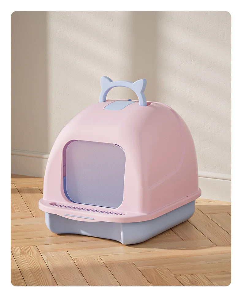 Fully Enclosed Cat Litter Box Large Cat Litter Box Anti-Splashing and Deodorizing Toilet Pet Supplies