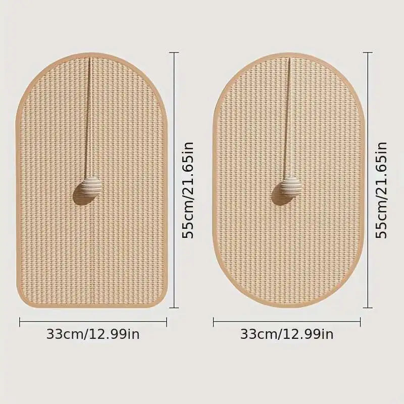 Durable Sisal Cat Scratch Pads, Cat Wall Pads, Sofa Claw Grinding Pads, Scratch Board Wall Stickers Cat Pet Toys Pet Accessories