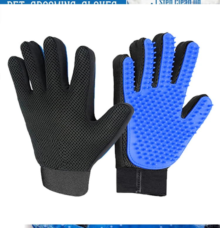 Pet Cat Grooming Gloves Cats Hair Brush and Comb Gloves to Bathe Dogs Cleaning Hair Removal for Dog Animal Use Accessoies