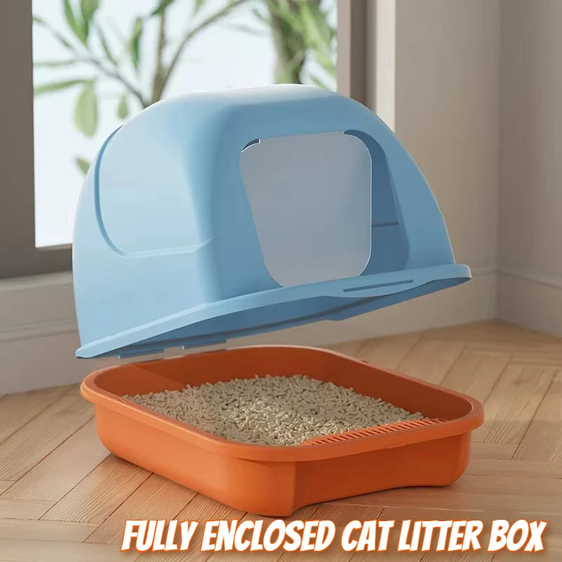 Fully Enclosed Cat Litter Box Large Cat Litter Box Anti-Splashing and Deodorizing Toilet Pet Supplies