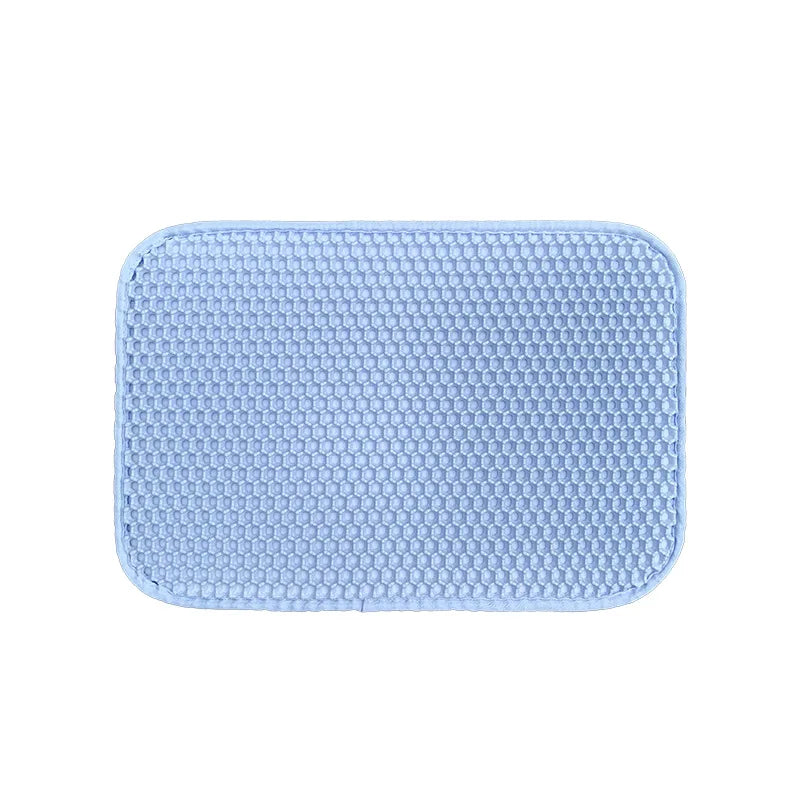 Waterproof Double Layer Cat Litter Mat Cat Litter Box Mat Cats Sand Removal Pad Bed Mat Pet Clean Pad Cat Accessories 5 Sizes