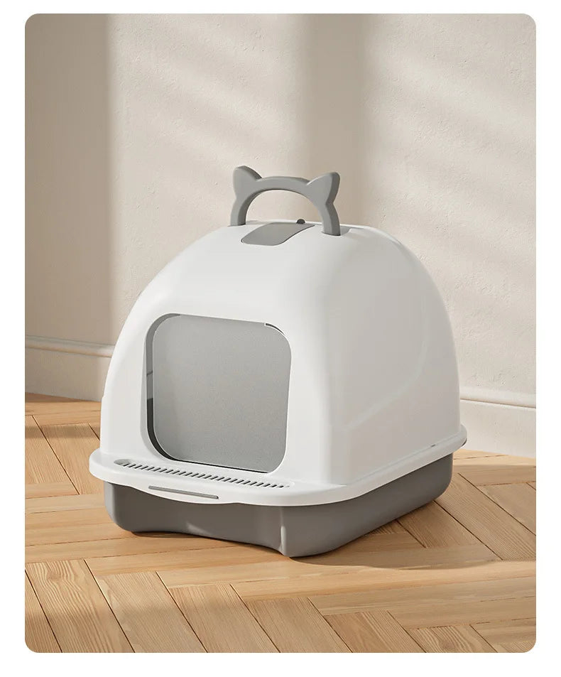 Fully Enclosed Cat Litter Box Large Cat Litter Box Anti-Splashing and Deodorizing Toilet Pet Supplies