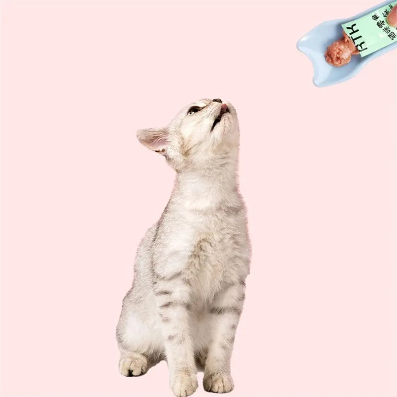 Cat Strip Squeeze Spoon Cat Bar Feeder Pet Food Spoon Pet Supplies Spoon Licking Wet Cat Handling Pet Liquid Snacks Feeding Tool