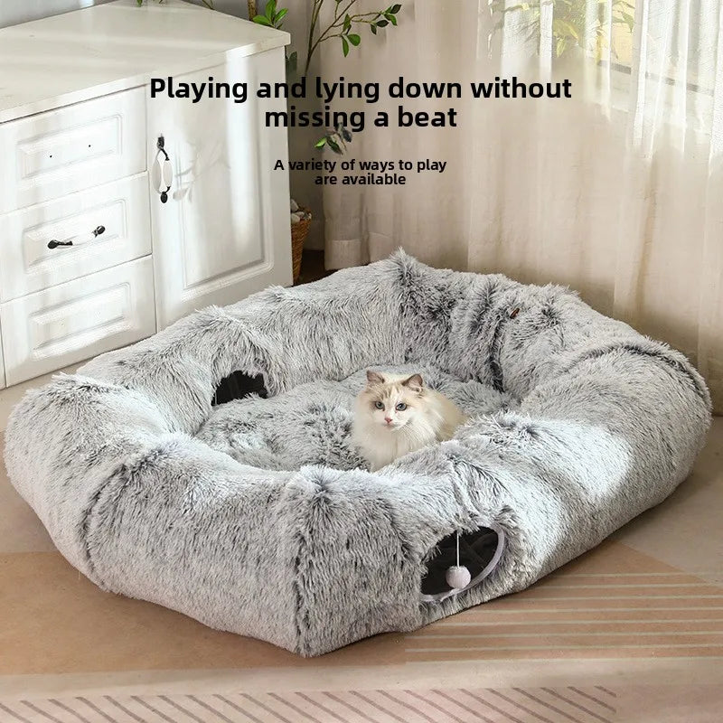 Cat tunnel cat cave cat nest winter warm cat tunnel pet supplies