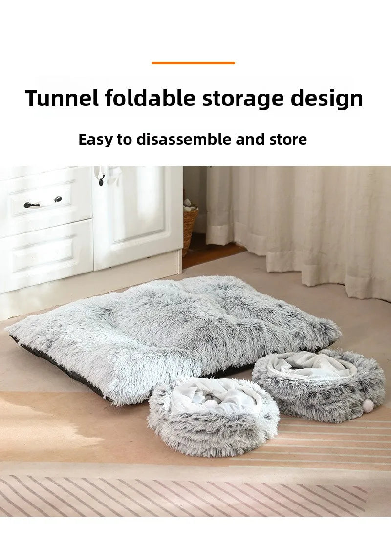 Cat tunnel cat cave cat nest winter warm cat tunnel pet supplies