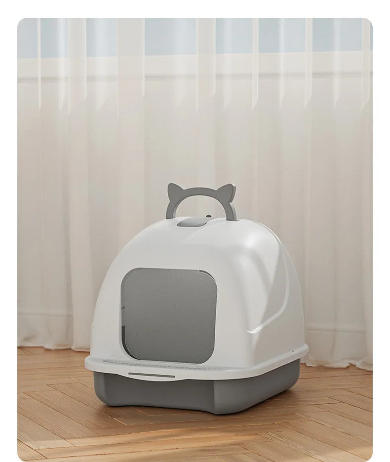 Fully Enclosed Cat Litter Box Large Cat Litter Box Anti-Splashing and Deodorizing Toilet Pet Supplies