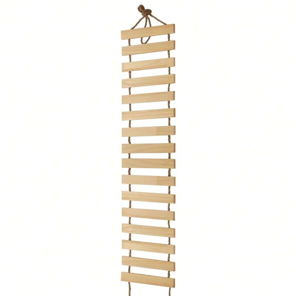 Natural Wood Cat Climbing Ladder Bridge Tree Versatile for Cages Wardrobes Ideal for Playful Kittens Pet Furniture Accessories
