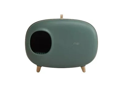 Cat Litter Box Fully-Enclosed Large Space Litter Box with Lid Prevent Sand Leakage  Isolate Odors Design for cat under 11 pounds
