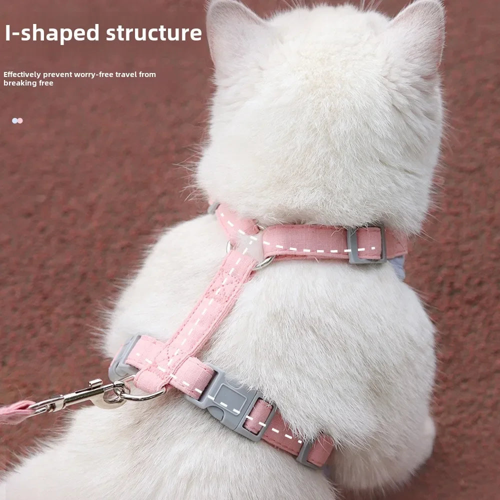 Soft Cat Harness Leash Chest Strap Adjustable Puppy Kittens Vest Outdoors Travel Pet Accessories  for Small Meidum Large