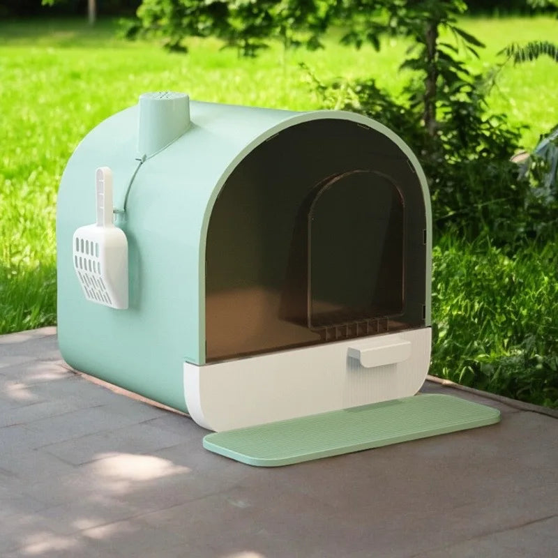 Large Drawer Style Cat Litter Box Fully Enclosed Odor-Resistant & Anti-Tracking Splash Proof New Generation Cat Toilet Accessory