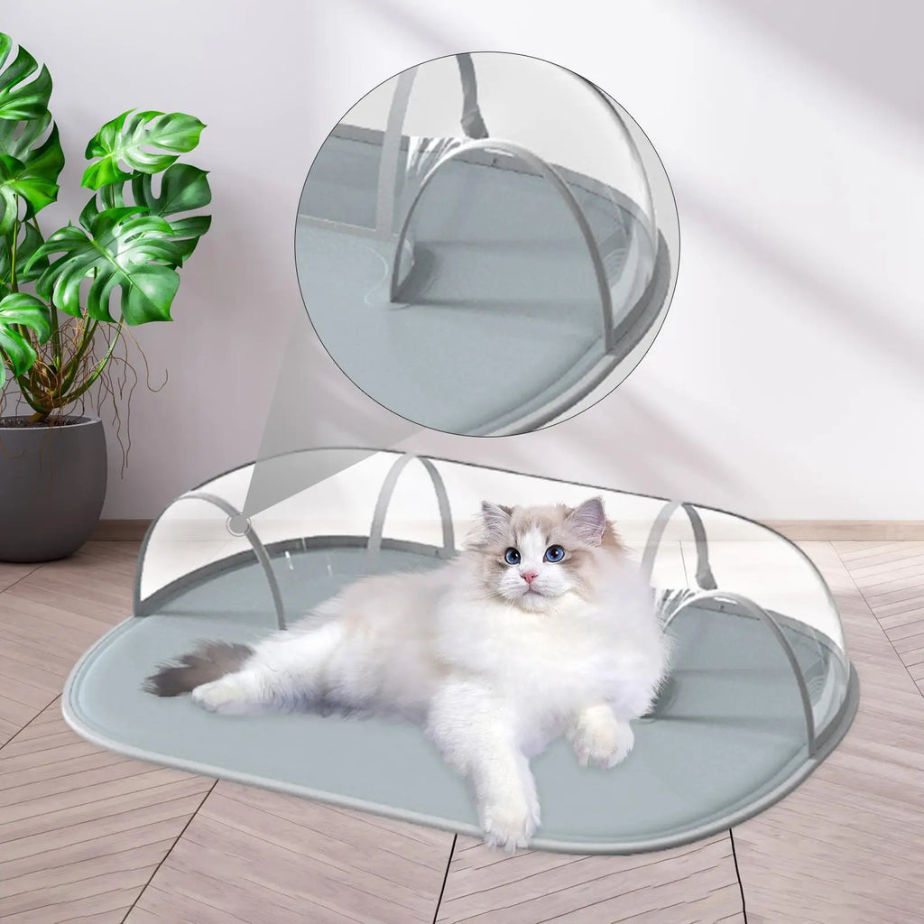 Cat Cooling Bed with Tunnel Waterproof Water Filled Bed Comfortable Play Tube for Indoor Cats Bunny Exercise Hamster Summer