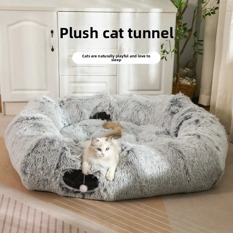 Cat tunnel cat cave cat nest winter warm cat tunnel pet supplies