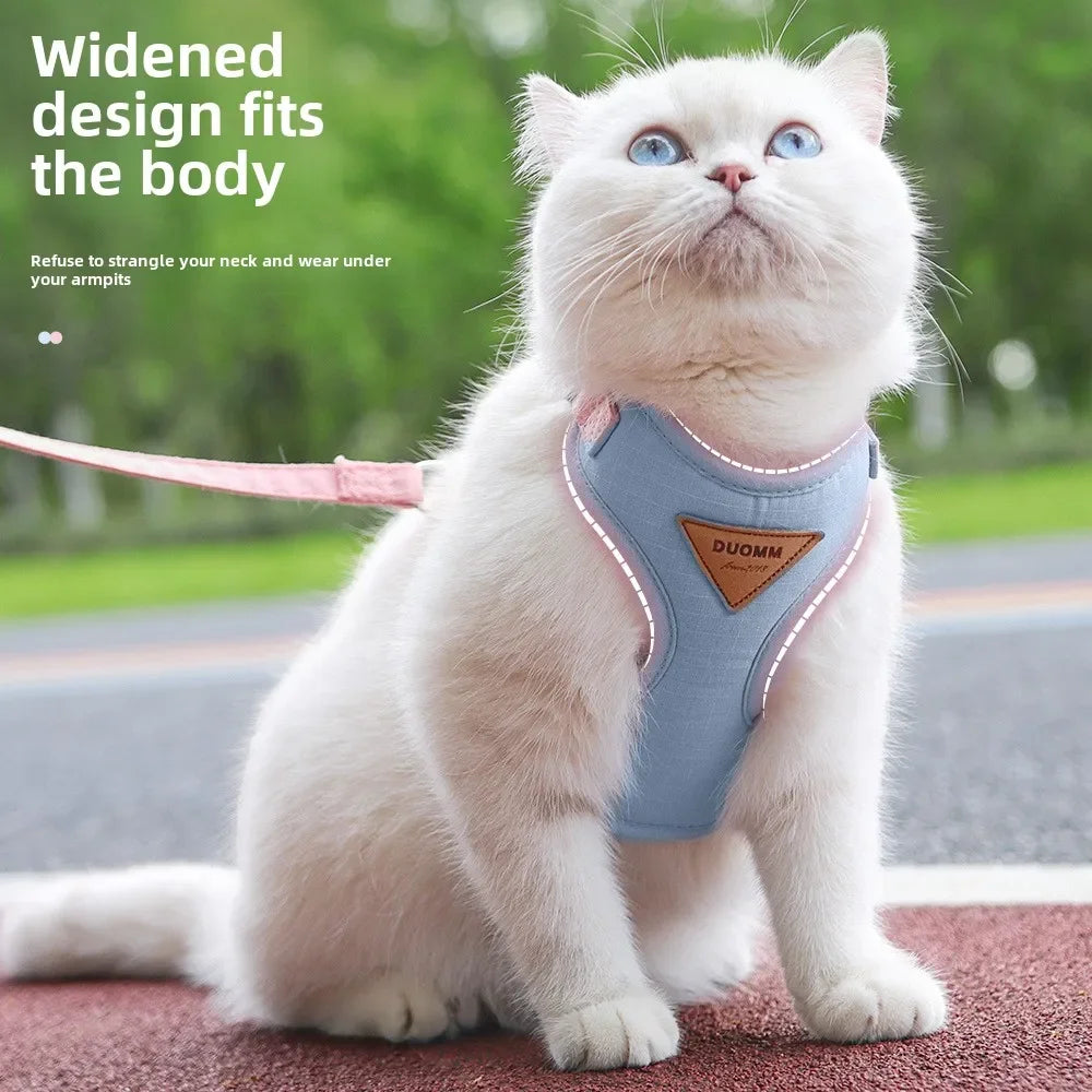Soft Cat Harness Leash Chest Strap Adjustable Puppy Kittens Vest Outdoors Travel Pet Accessories  for Small Meidum Large
