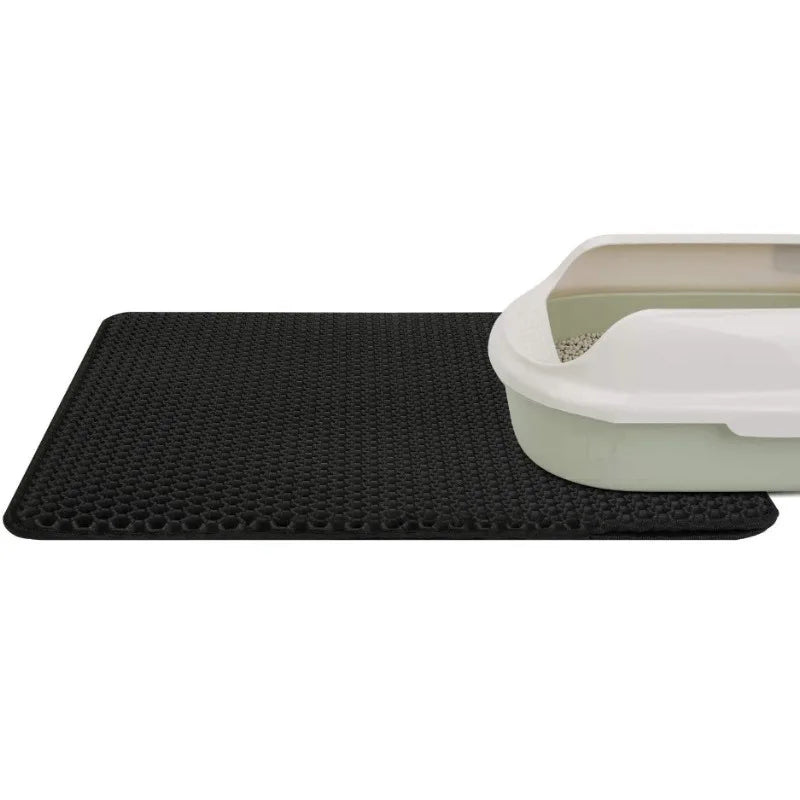 Waterproof Double Layer Cat Litter Mat Cat Litter Box Mat Cats Sand Removal Pad Bed Mat Pet Clean Pad Cat Accessories 5 Sizes