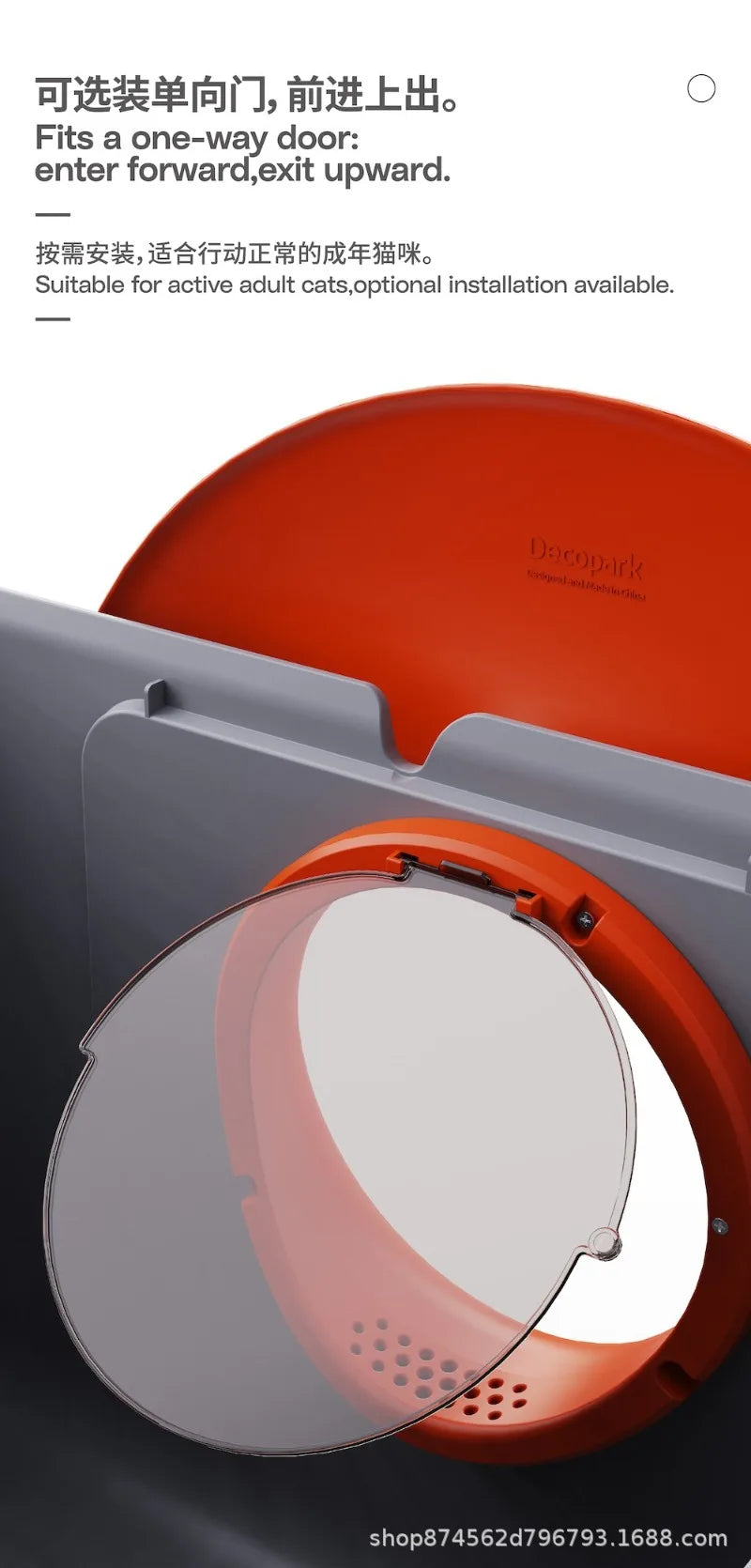 Large Cat Litter Box Semi-enclosed Doughnut Designed Prevent Spillage Deodorize Cat Toilet Pet Products Cleaning Accessories