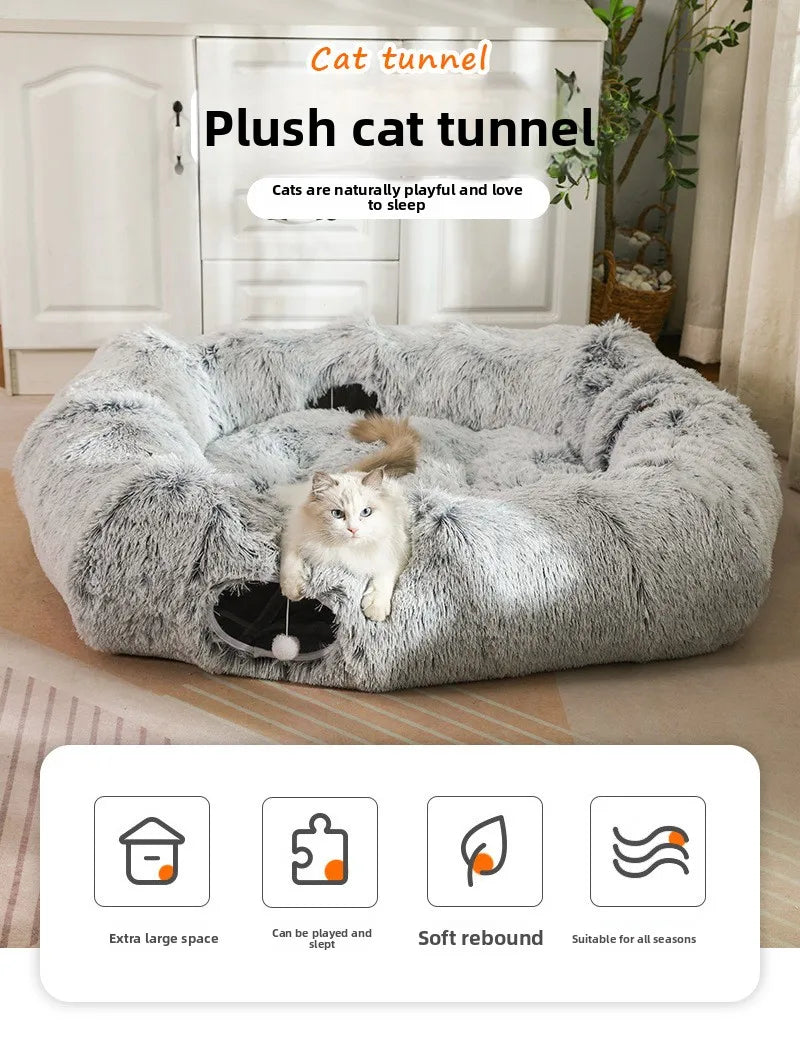 Cat tunnel cat cave cat nest winter warm cat tunnel pet supplies