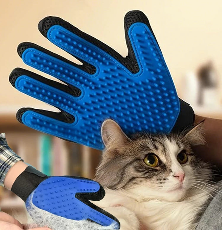 Pet Cat Grooming Gloves Cats Hair Brush and Comb Gloves to Bathe Dogs Cleaning Hair Removal for Dog Animal Use Accessoies