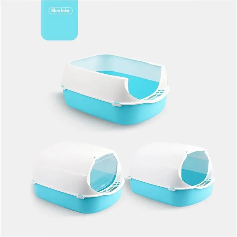 Pet Litter Box Fully Enclosed Spillproof Deodorant Cat Toilet Two-Way Shovel Large Capacity Cat Litter Box Sandbox For Cat