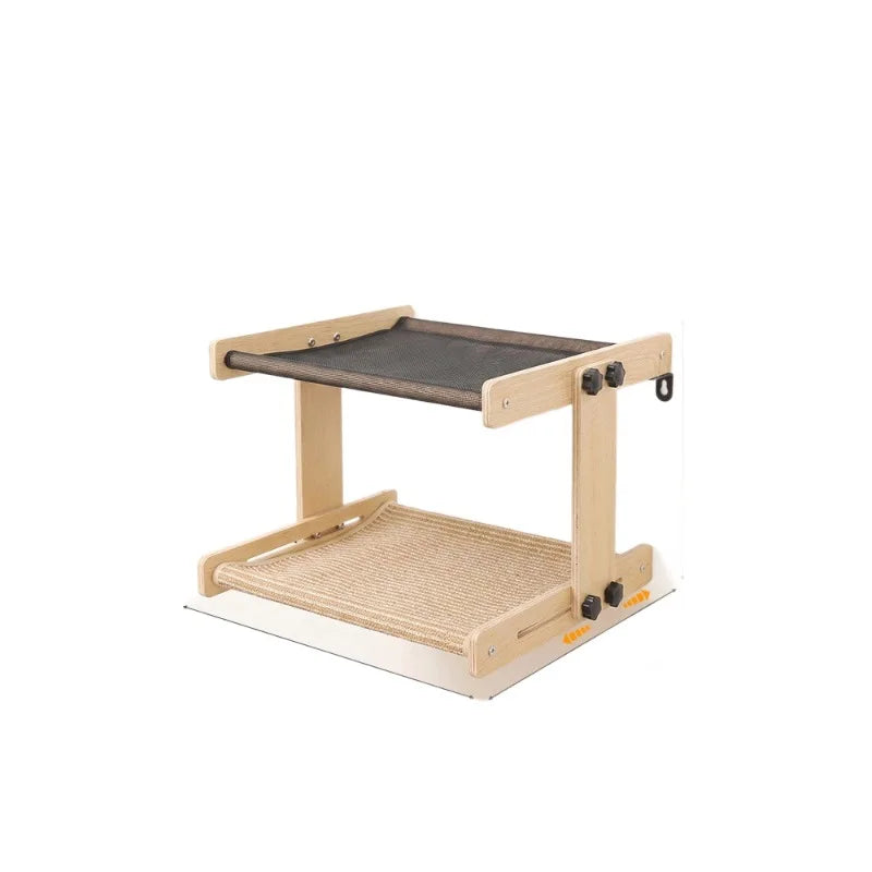 Cat Tree Double Layer Hanging Cat Hammock Scratcher All-Season Universal Pet Beds Window Perch for Cats Scratching Board