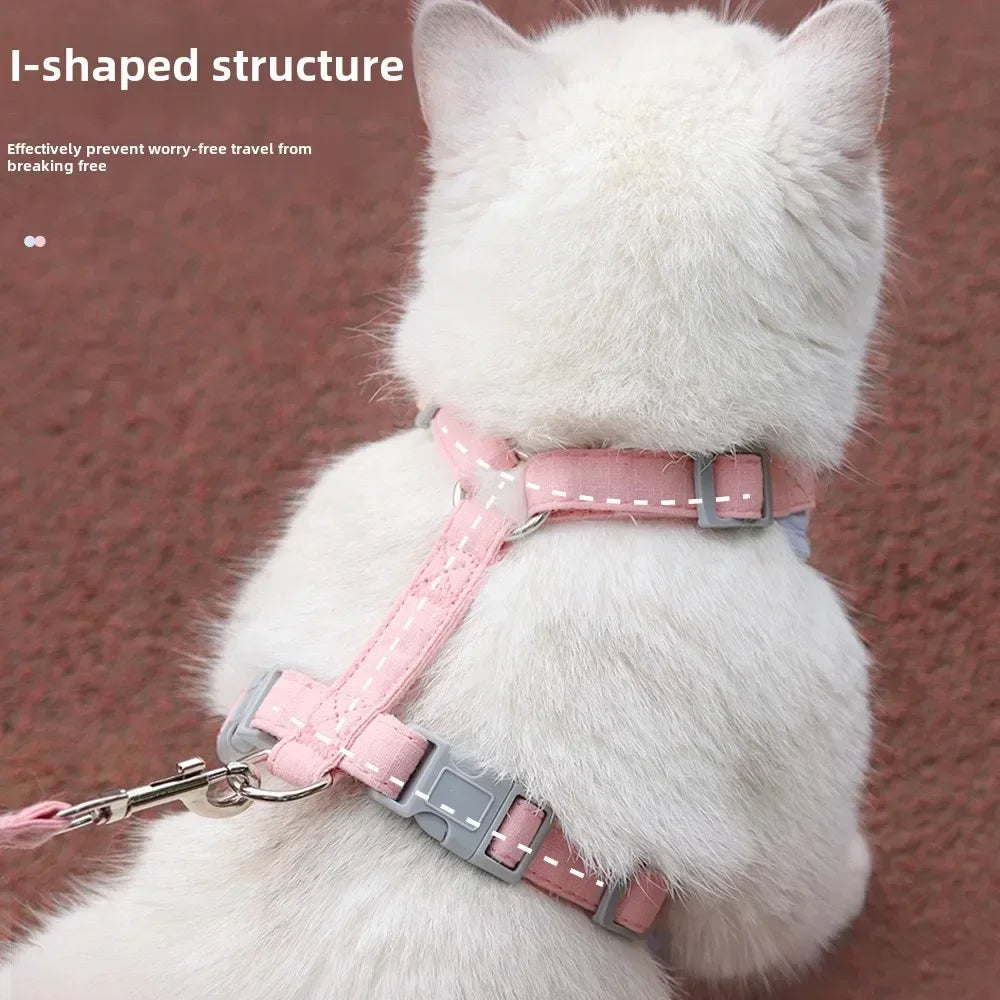 Soft Cat Harness Leash Chest Strap Adjustable Puppy Kittens Vest Outdoors Travel Pet Accessories  for Small Meidum Large