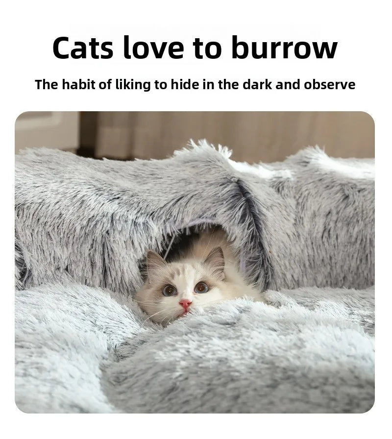 Cat tunnel cat cave cat nest winter warm cat tunnel pet supplies