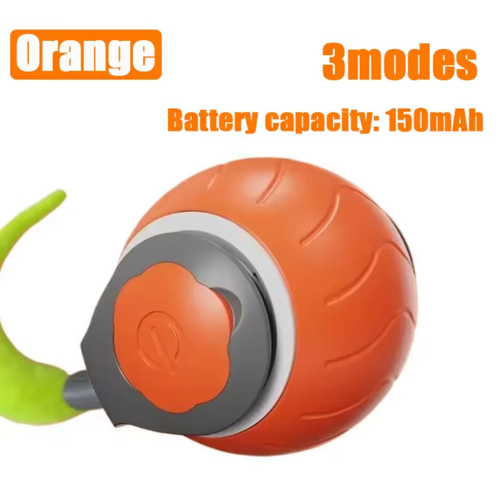 Cats Interactive Ball Toys, Automatic Rolling Ball with Faux Tail,USB Rechargeable SmartElectric Pet Toy for Teaser and Training