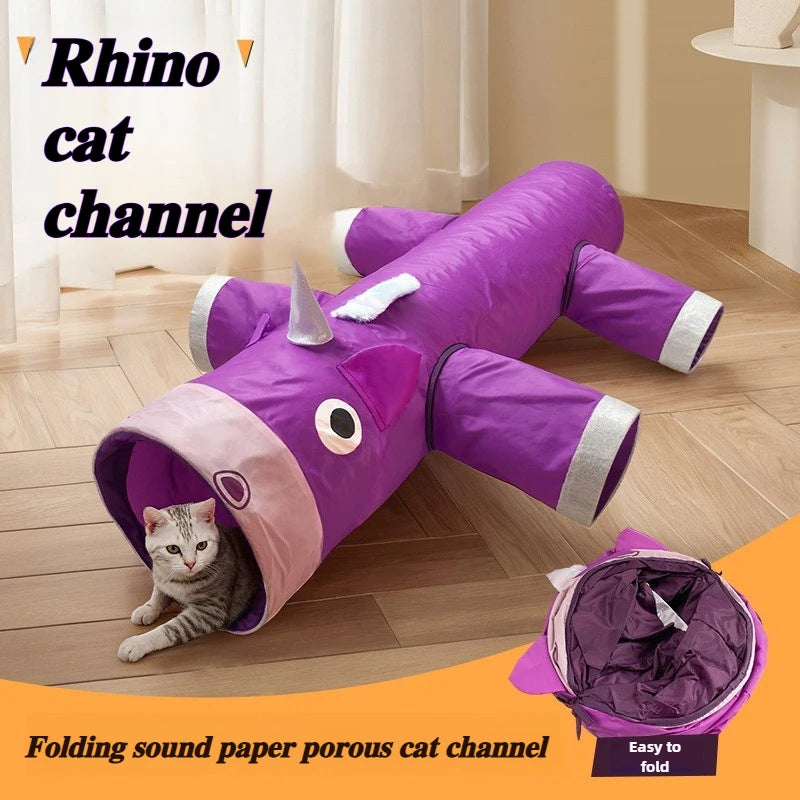 Cat Tunnel Foldable Warm Pet Nest Grip Resistant Wear Fun Toys Portable Cats Tunneling Attract Interest Pet Products Supplies