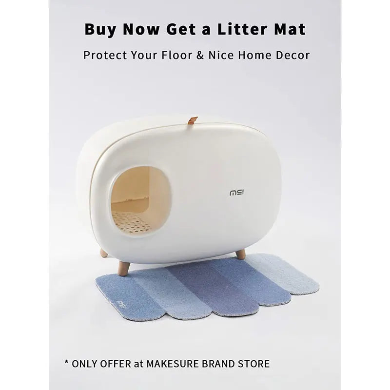 Cat Litter Box Fully-Enclosed Large Space Litter Box with Lid Prevent Sand Leakage  Isolate Odors Design for cat under 11 pounds