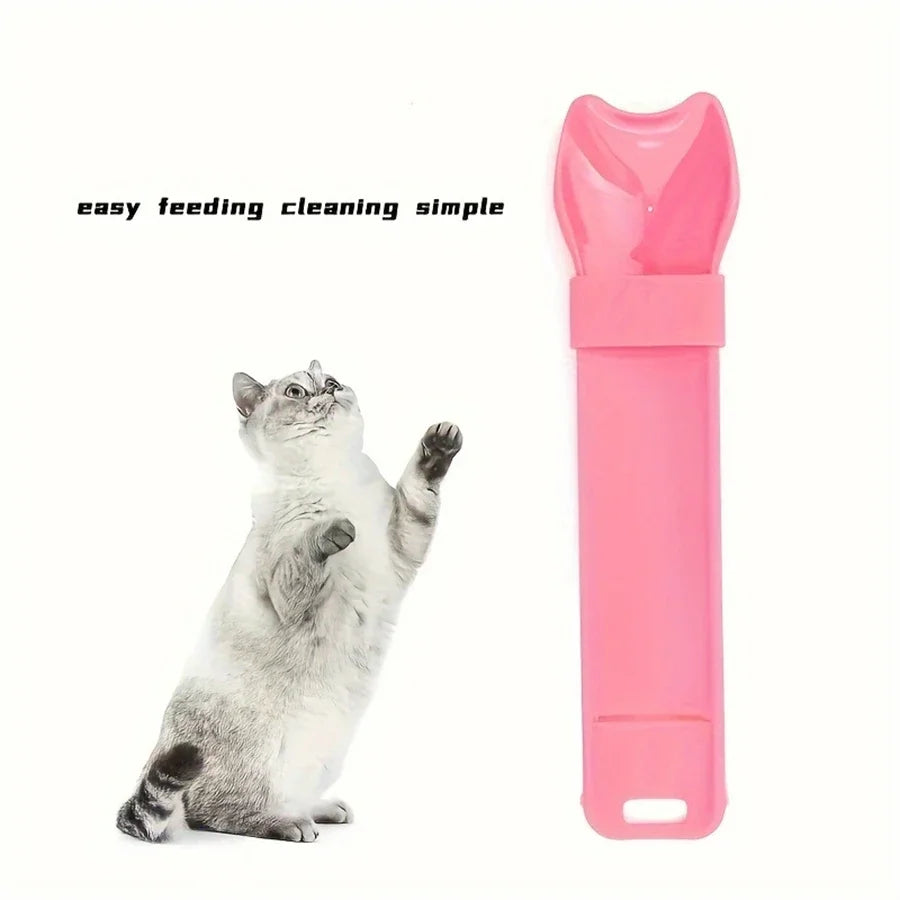 Cat Strip Squeeze Spoon Cat Bar Feeder Pet Food Spoon Pet Supplies Spoon Licking Wet Cat Handling Pet Liquid Snacks Feeding Tool
