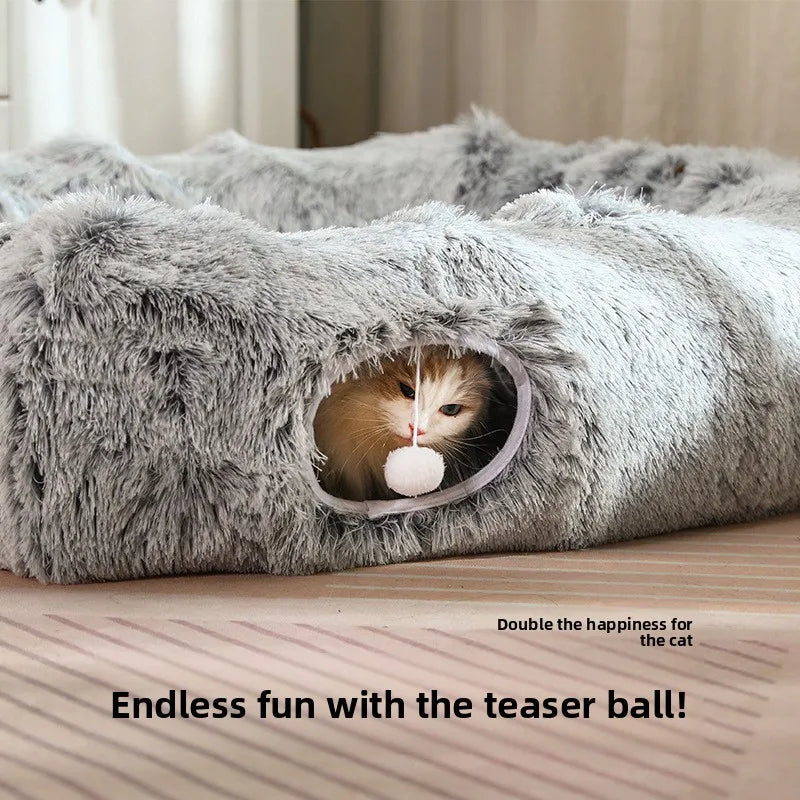 Cat tunnel cat cave cat nest winter warm cat tunnel pet supplies