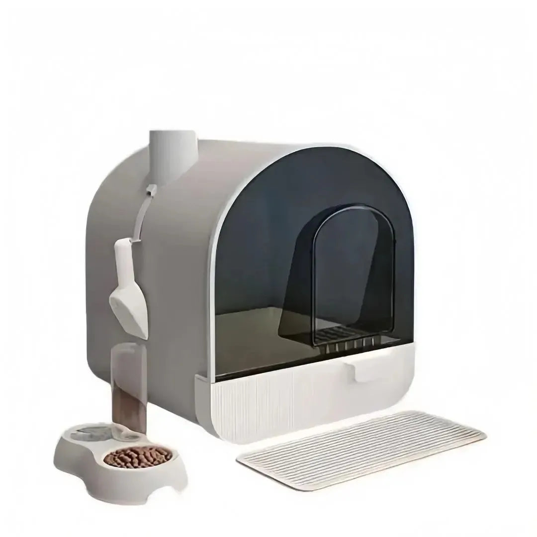 Large Drawer Style Cat Litter Box Fully Enclosed Odor-Resistant & Anti-Tracking Splash Proof New Generation Cat Toilet Accessory