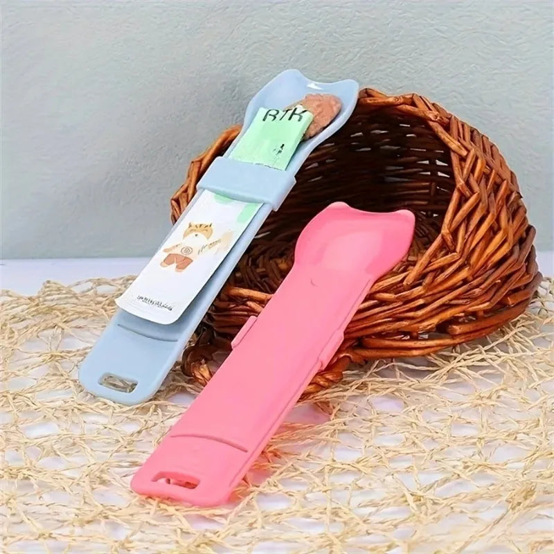 Cat Strip Squeeze Spoon Cat Bar Feeder Pet Food Spoon Pet Supplies Spoon Licking Wet Cat Handling Pet Liquid Snacks Feeding Tool