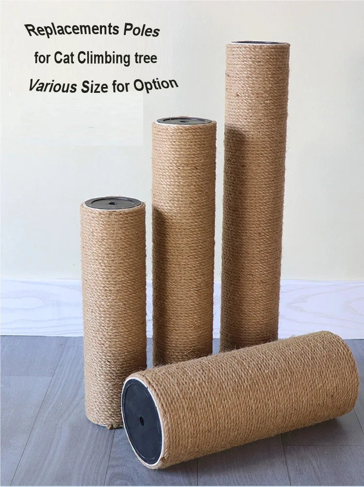 DIY Cat Climbing Tree Tower Pole Accessories Replacements Pet Cat Toys Scratching Posts Hard Paper Tube Pillars With Sisal Ropes