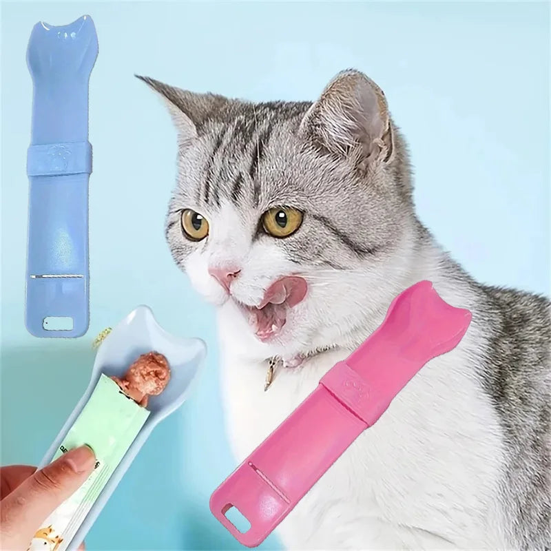 Cat Strip Squeeze Spoon Cat Bar Feeder Pet Food Spoon Pet Supplies Spoon Licking Wet Cat Handling Pet Liquid Snacks Feeding Tool