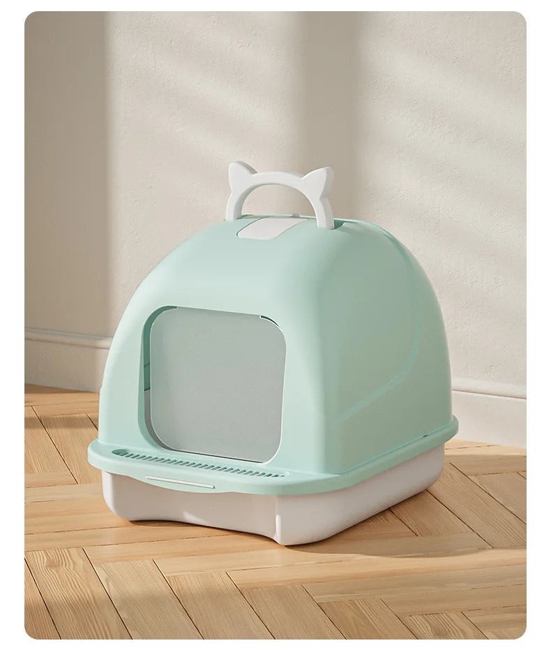 Fully Enclosed Cat Litter Box Large Cat Litter Box Anti-Splashing and Deodorizing Toilet Pet Supplies