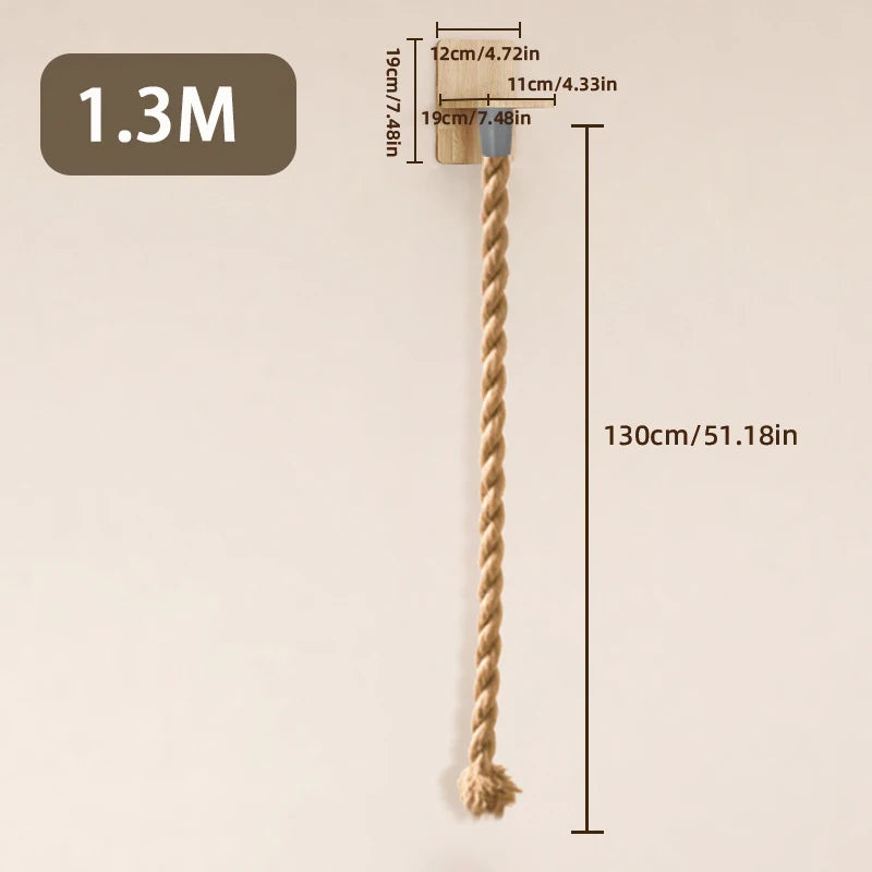 Cat Wall Climbing Sisal Rope Cat Climber Tree Wall  Climbing Tower Toy Indoor Cats Posts Kitten Rope Ladder Suitable for Playing